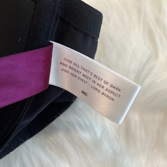 NWT True & Co. 36C Black Mesh Merced T-Back Underwire Bra - Picture 9 of 12